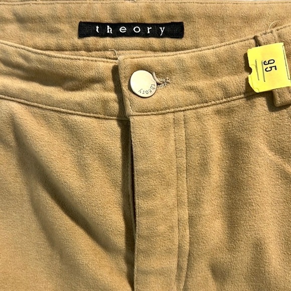 🔥VTG Theory, Soft Suede-Feel Boot Cut Trousers in Camel, EUC,Size 8 - Picture 5 of 15